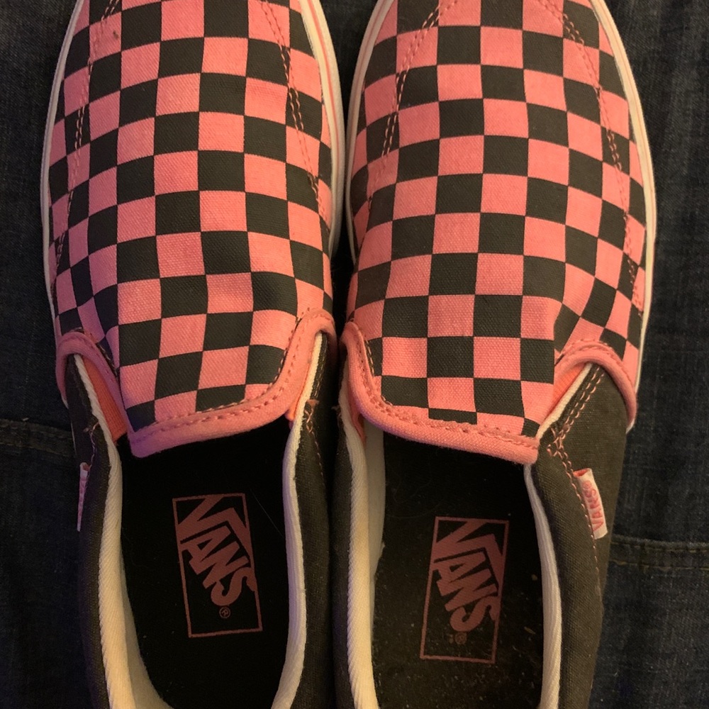 Vans Pink and Brown Checkered
